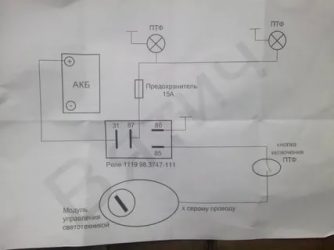 Как подключить противотуманки на калине своими руками?