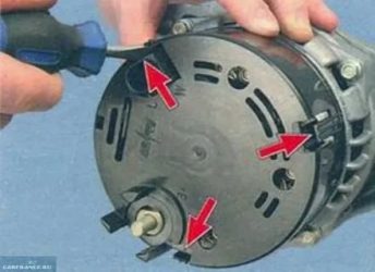 Как снять крышку генератора на калине?