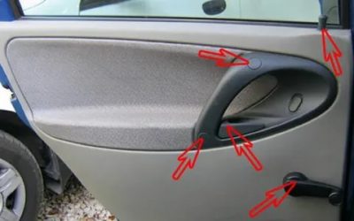 Как снять обшивку передней двери на калине?