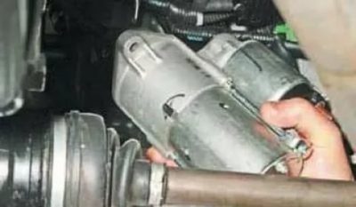 Как снять стартер на шевроле ланос?