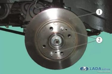 Как снять тормозной диск Лада гранта?