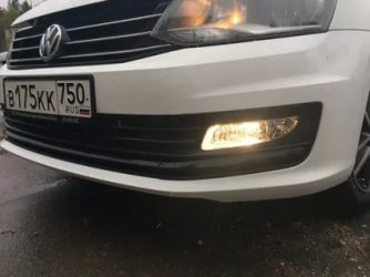 Установка ПТФ поло седан рестайлинг