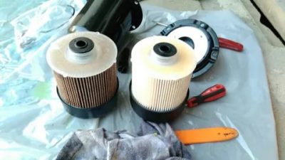 Замена топливного фильтра на дизельном дастере